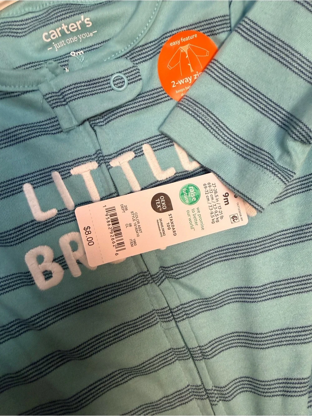 Carter's Teal and Navy Striped 